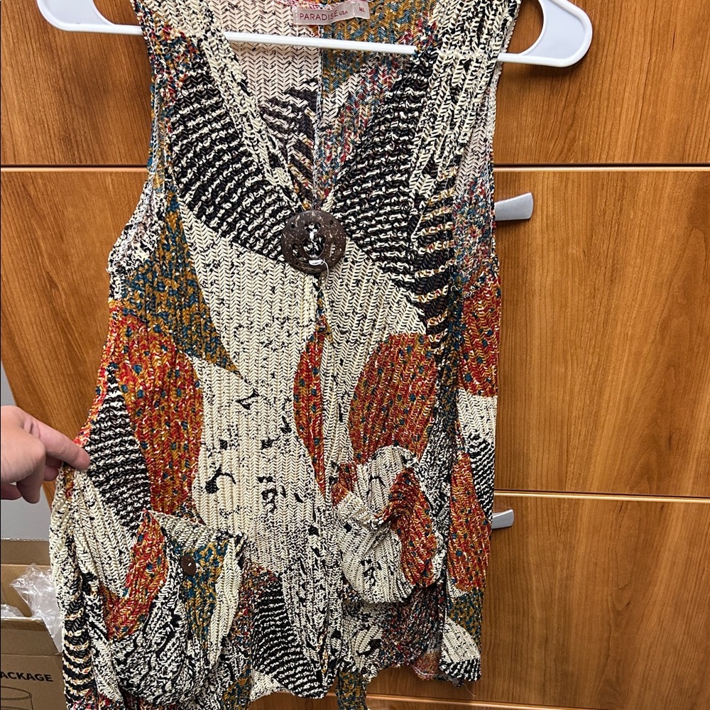 Patchwork Knit Women's Blouse